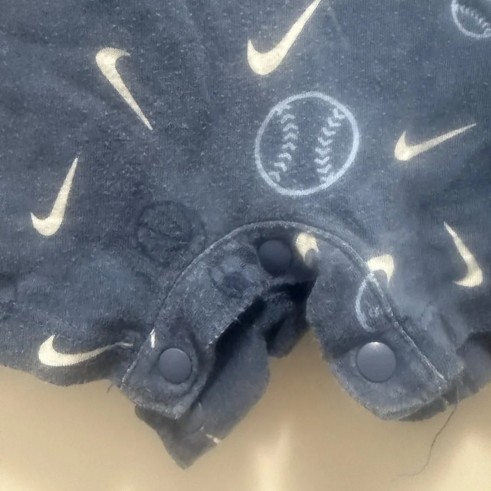 Nike Navy and White Kids One-Piece Bodysuit